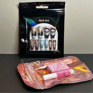 29 Piece Nail Art Set Christmas Winter Santa Theme